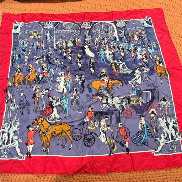 Rare Hermès 
Designer: "Soiree De Gala" Jean-Louis Clerc
Rare 1980 edition - Picture 8 of 10